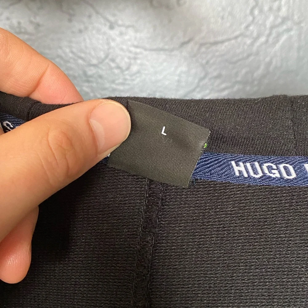 Hugo Boss Black Hooded Zip Sweatshirt with Contrast Drawstrings - Picture 5 of 5